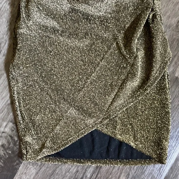 NWT Ninexis Lurux Cross Over Spagetti Strapped Dress Honey Gold Sz Sm & Sz Med - Picture 7 of 9